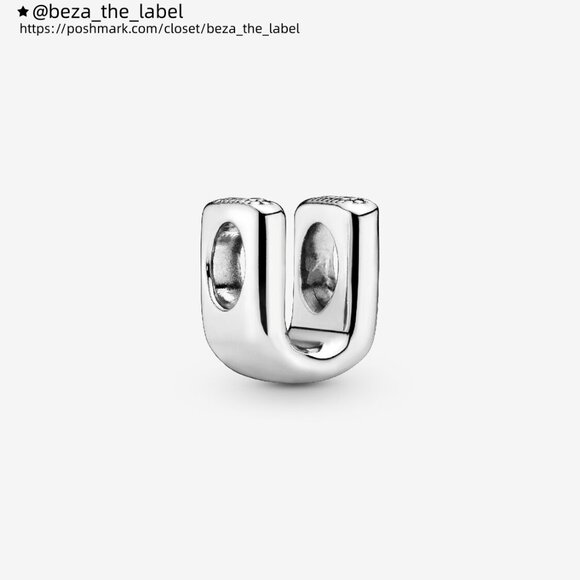 Pandora Letter U Alphabet Charm - Picture 1 of 6